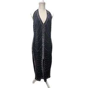 Womens Black Rhinestone NWT Casual Cocktail Dress Size XL